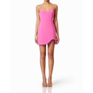 NEW ELLIATT janelle strapless mini dress in fuchsia